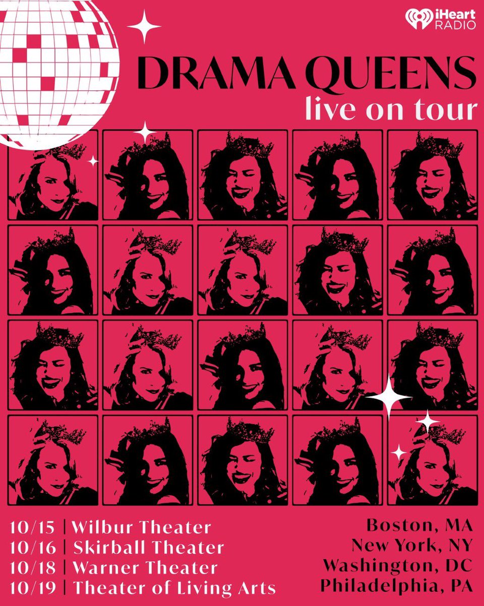 DramaQueensOTH's tweet photo. We’re going on tour! 🎤 
Drama Queens Live Presale is live NOW!! 
Listen to this week's podcast episode for the presale code! 🎟 

See you there! @HilarieBurton @SophiaBush @BethanyJoyLenz 

https://t.co/lDvFz5X0Pj https://t.co/98ZA2zI9nV