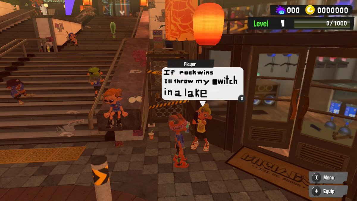 Kimonia6's tweet image. #Splatoon3 #Splatfest #GlobalTestFire 
I wish him luck...