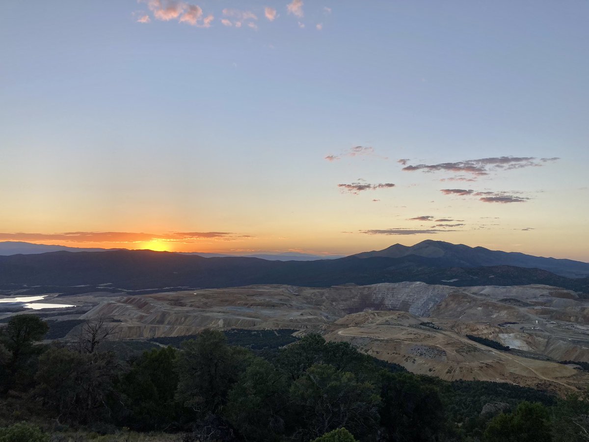 Sunset over the Robinson mine #Nevada #PorphyryCu