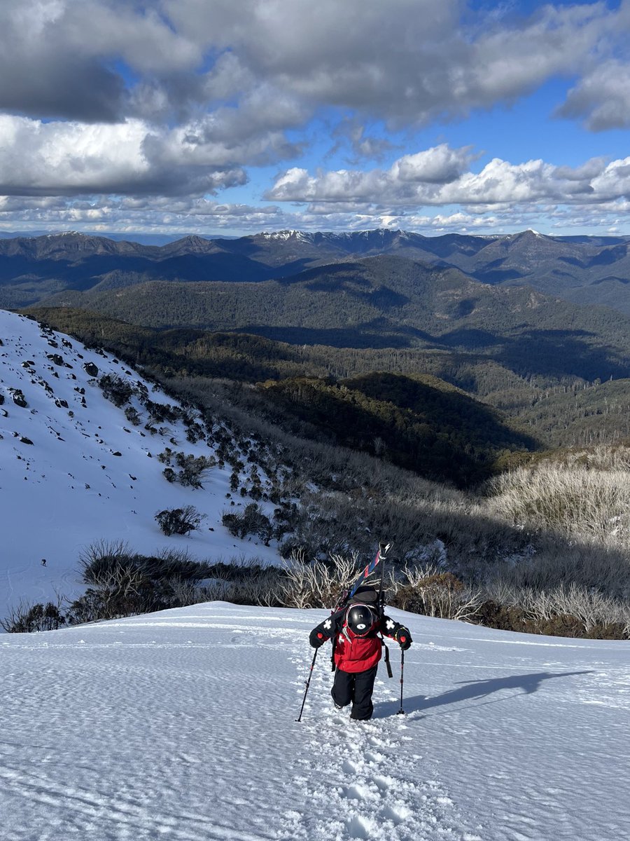 Mt Stirling yesterday, climbing back out of the famous bowl #skimo #mtstirling #backcountry