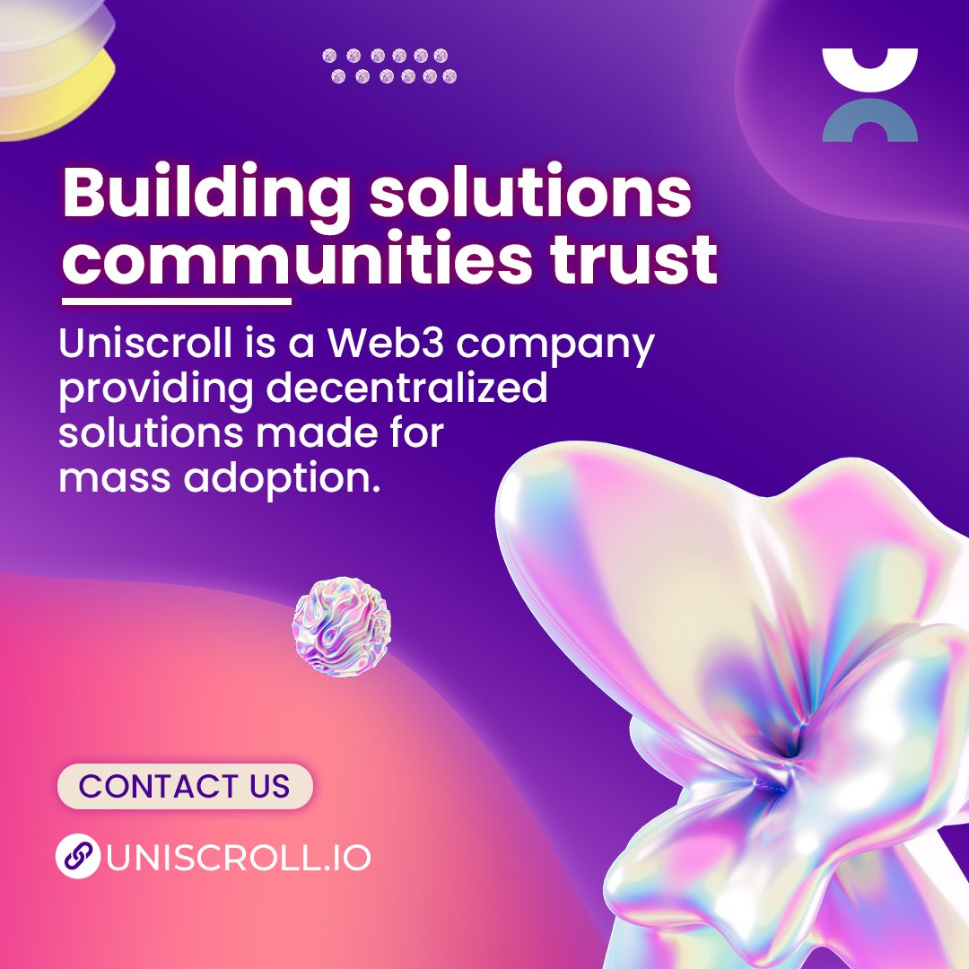 uniscroll's tweet photo. Community deserves to be decentralized!
#Unipool #UNI1 #ADA #SOL #ETH #NFT #NFTS #CNFT #CNTS #POS #NFTCOMMUNITY #CNFTCommunity #CardanoCommunity https://t.co/5W082y5Cst