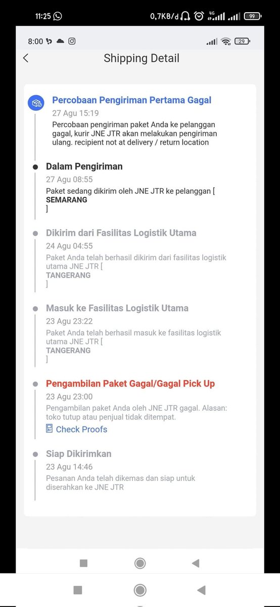 fani_ceper's tweet photo. Min @JNECare minta tolong di cek saya kirim pakai JTR tgl 23 paket sudah di Terima customer tgl 27 tapi status barang blm terkirim, COD 1.822.000 kalo status nya kaya gitu uang blm masuk rekening saya. Mohon di bantu follow up https://t.co/CpCRDawu0T