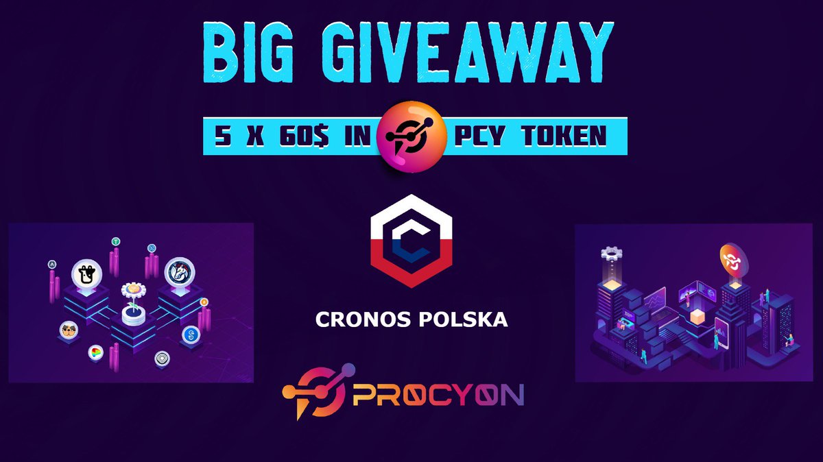 CronosPolska's tweet photo. 💯#Giveaway 💯 5️⃣x6️⃣0️⃣💰

👉Follow
@procyon_finance 
@CronosPolska 

👉Join https://t.co/mhr4w1infe

👉Join https://t.co/vGK0VA8UDr
&amp;
👉 https://t.co/XgoTDA0zCF

👉 ♥️,🔁, tag 3️⃣👥, ✍️ Tg &amp; DC in comment nick 👀

⏳ 8th Sept.

#CronosPolska #kryptowaluty #crofam #GiveawayAlert https://t.co/gOS8z4IT05