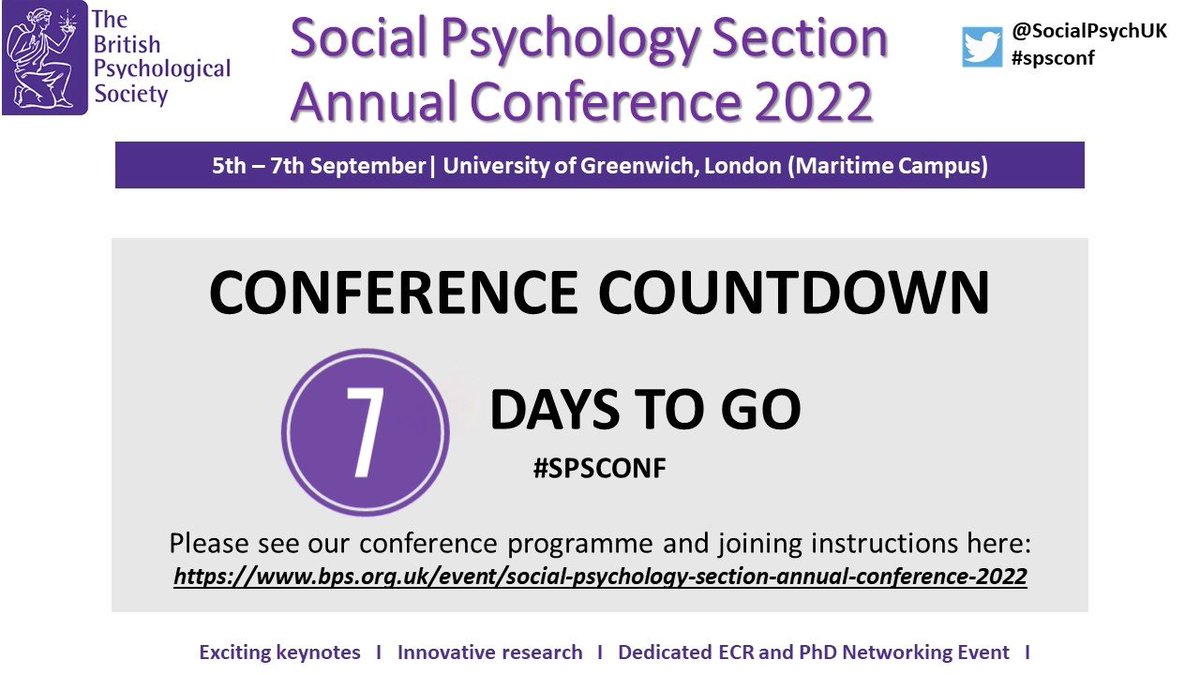socialpsychUK's tweet photo. #spsconference countdown - This time next week we will see you in London!!!
Conference joining instructions have been sent.
Plan which sessions to attend using our conf programme: https://t.co/rrYXLo7t0Y
See you there!
#excited #spsconf #getinvolved
#conferenceteaser https://t.co/cjl2GiGYtW