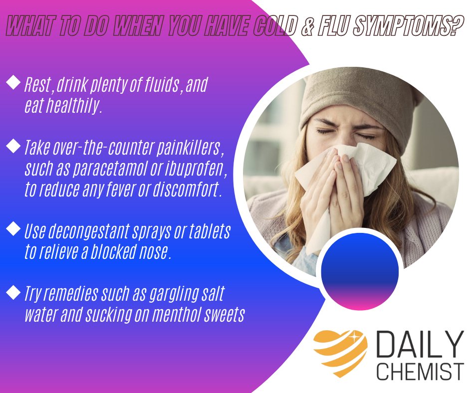 ChemistDaily's tweet photo. There's no cure for cold &amp; flu symptoms, but you can look after yourself at home by applying these remedies.

#cold #flu #influenza #symptoms #illness #illnessprevention #coldflu #influenza #influenzasurvivalguide
#flu #cold #fluseason #treatment #cold #flu #influenza #cold #flu https://t.co/zfwf5JQKsY