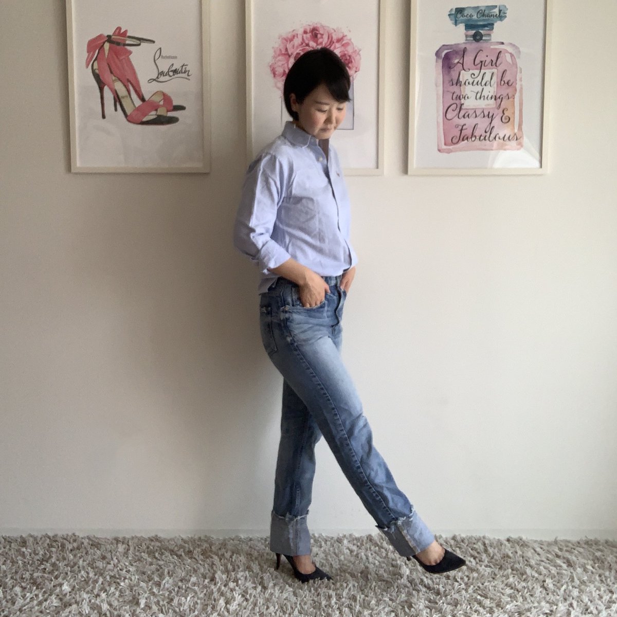 omenterprise's tweet photo. 本日のコーデ♪
私、シャツは
メンズシャツしか着ません。
今日もラルフのメンズです☺️
⭐︎Cloth:
Tops: #RalphLauren
Pants: #upperhights
Shoes: #Karminemode
⭐︎Perfume:
#Lanvin: #marryme! https://t.co/SivLNgxp55