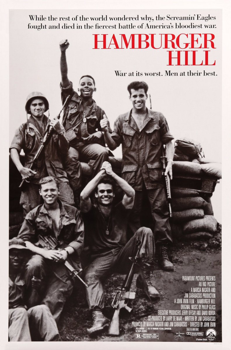 FilmNewsNos's tweet photo. 🎬MOVIE HISTORY: 35 years ago today, August 28, 1987, the movie’Hamburger Hill’ opened in theaters!
@DonCheadle #StevenWeber #TeganWest @DylanMcDermott #DonJames #CourtneyBVance #MichaelBoatman #HarryOReilly #MichaelDolan #TimQuill #AnthonyBarrile #JohnIrvin https://t.co/pgB1OuoxoW