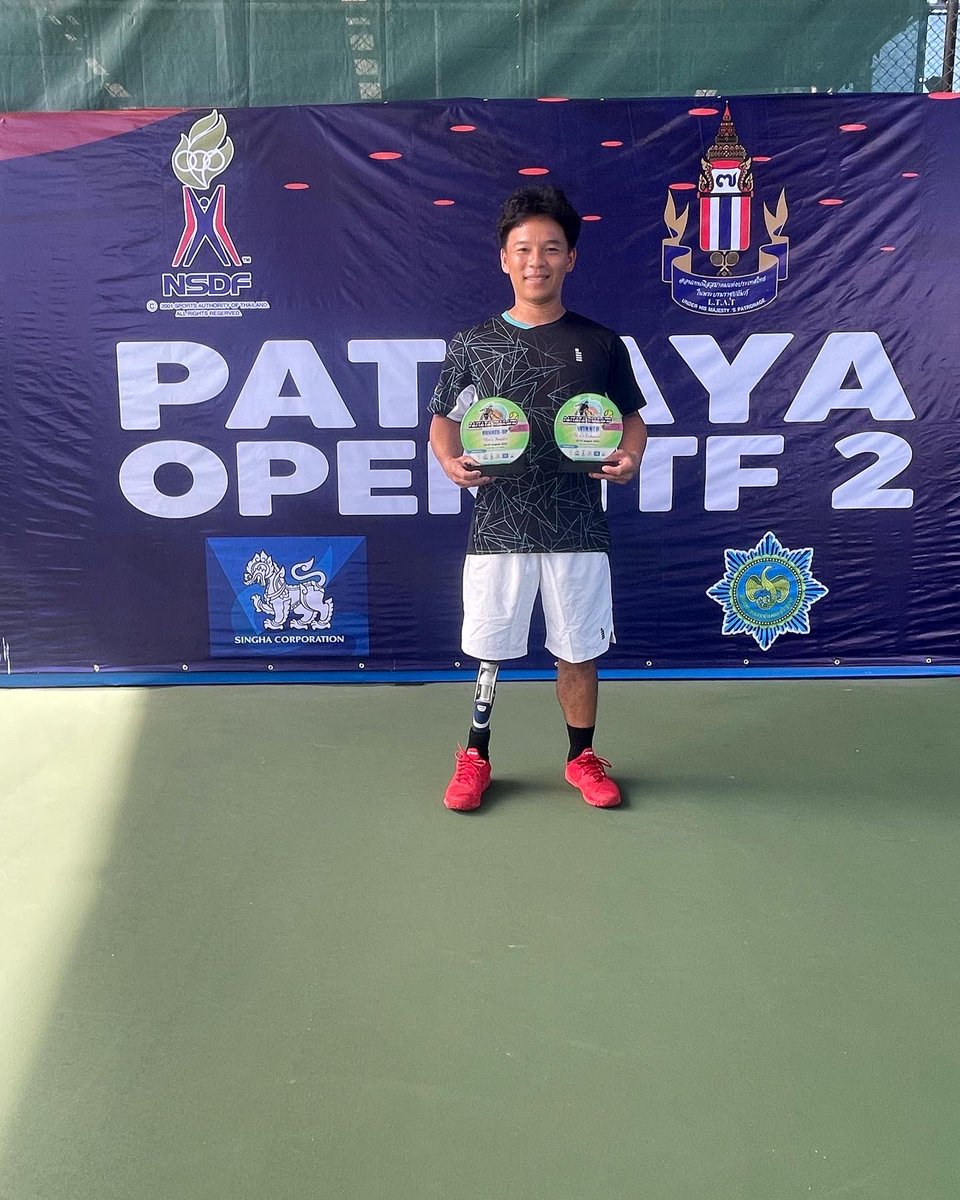 Sana_D_Takashi's tweet photo. パタヤオープン🇹🇭
シングルス準優勝🥈
ダブルス優勝🏅
#車いすテニス
#眞田卓
#TOPPAN
#gkdynamics
#gosen
#oxengineering
#ファイテン
#irc井上ゴム工業
#栃木未来大使
#那須塩原市まちづくり大使
#TEAM_BEYOND
#埼玉パラドリームアスリート
#takashisanada
#wheelchairtennis https://t.co/18lK1EhXS9