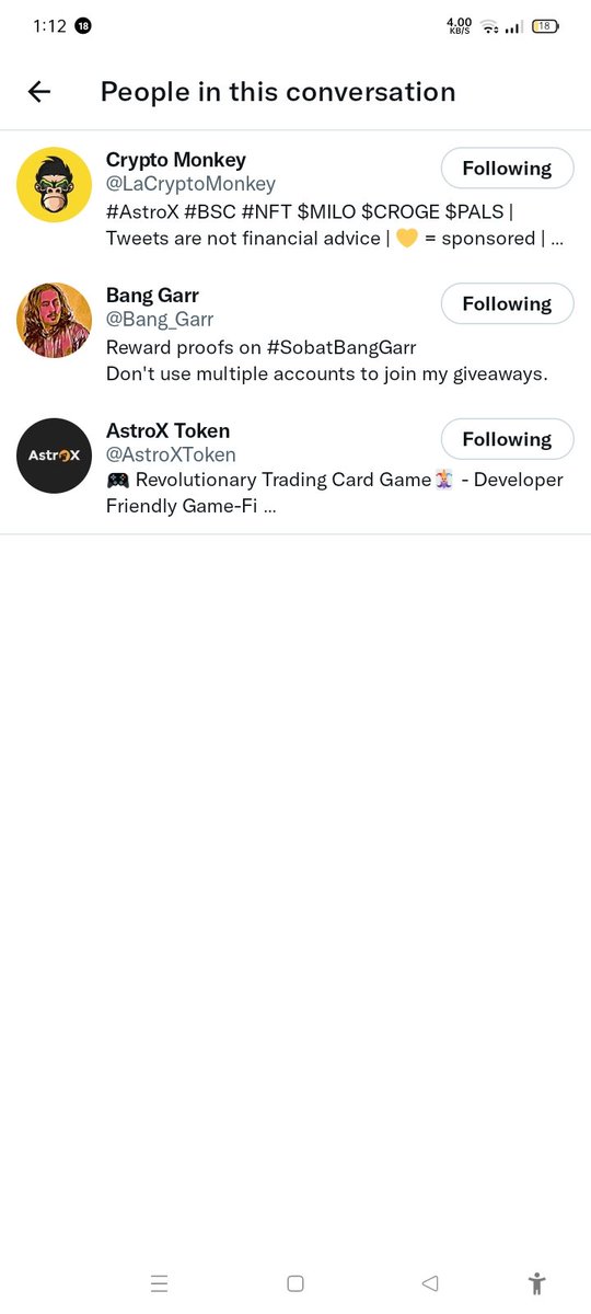 Akiesya1's tweet photo. @Bang_Garr @LaCryptoMonkey @AstroXToken Done https://t.co/5bo9f7QP1F