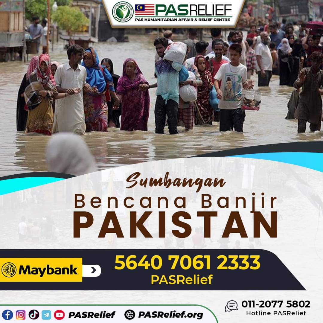 harakahdailyHD's tweet photo. PASRelief ingin membuat kutipan Sumbangan Benjana Banjir Pakistan bagi membuka peluang kepada rakyat Malaysia yang prihatin untuk membantu saudara seIslam kita di sana.
Hulurkan sumbangan anda ke:
Maybank
564070612333 (PASRelief)
Ref : BanjirPakistan
#PASRelief #HarakahDaily https://t.co/QZBj6ttaX5