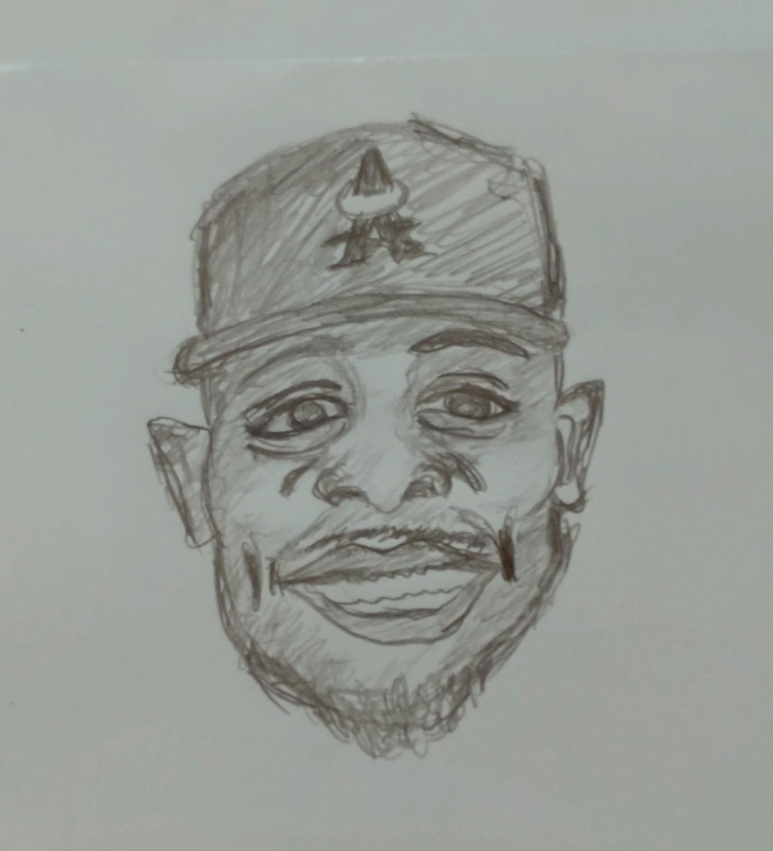 yanchtakkar's tweet photo. モンテハリソン似顔絵！

モンテハリソンしれっと投稿しときます👻

アデルに似てると言われたハリソンが
エラーした次の日にアデルとチェンジされるとは思いませんでしたね！

Let's  Go Harrison!!

#エンゼルス似顔絵
#似顔絵歴64人目
#MonteHarrison
#モンテハリソン https://t.co/FhMhePNL2R
