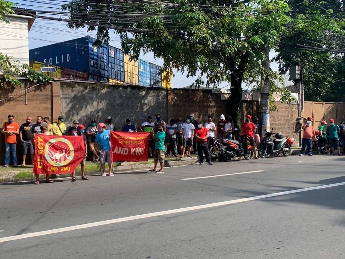 altermidya's tweet image. TINGNAN: Protesta ng mga manggagawa sa Maynila para sa sahod, trabaho, at karapatan.

Nagtipon sa harap ng Pambato Cargo Forwarder, Inc. sa Maynila ang mga manggagawang miyembro ng Pambato Cargo Federation Labro Union (PAMBATU).