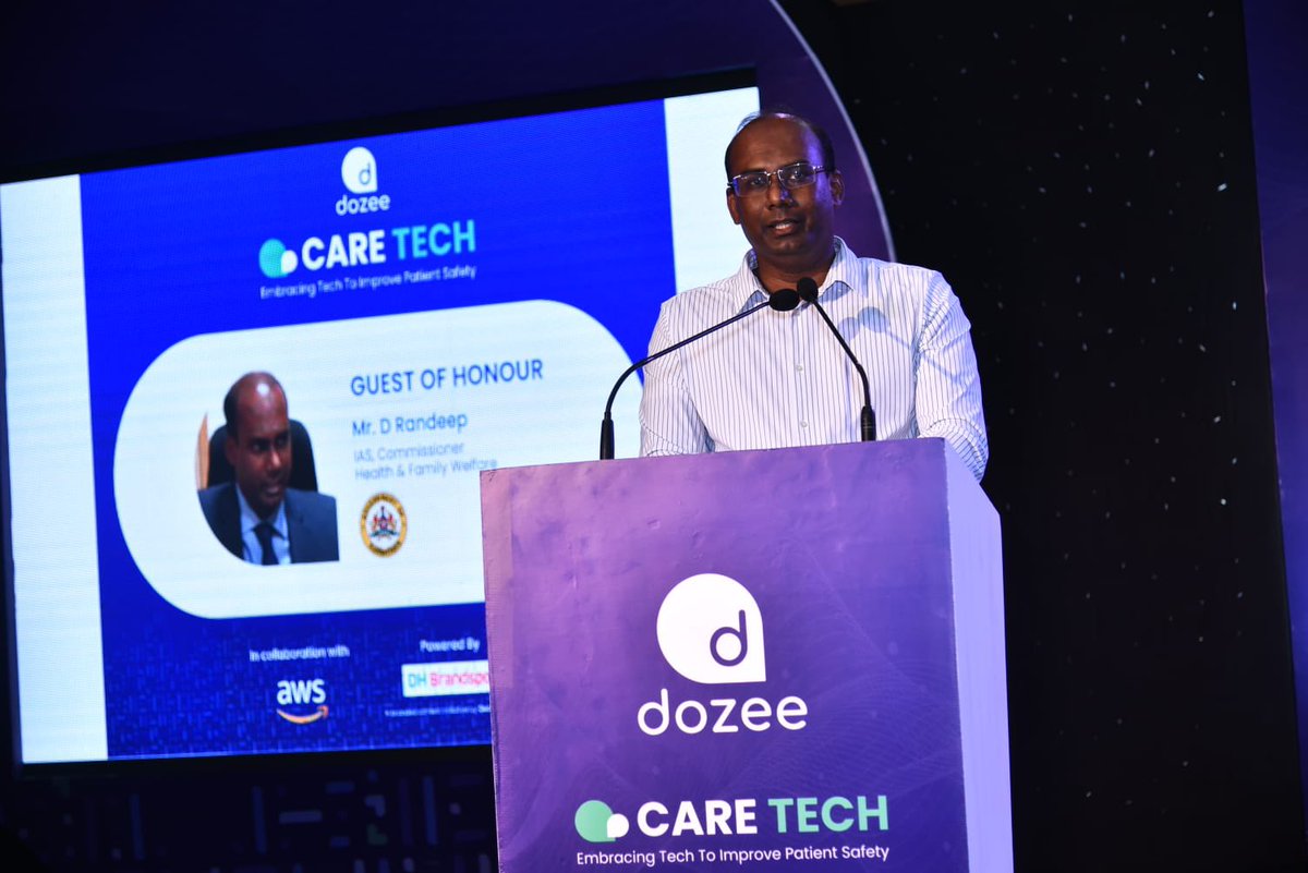 Comm_dhfwka's tweet photo. #Technology transforming #health in govt hospitals. With Ayushman Bharat Digital Mission, over 25,000 health records are linked. I spoke at the #RitzCarlton about District/Taluk #hospitals digitising admin processes and breakthrough interventions like the #Dozee technology. https://t.co/Ea70P4Zhu8