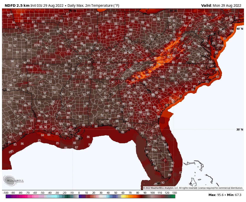 WTUSSoutheast's tweet photo. 2 Days away from Meteorological Fall!

But, it doesn’t feel like fall just yet… Highs for today will be averaging the Upper 80s and Lower 90s across our region. Stay cool and hydrated! Localized thunderstorms may cool off some areas.

#uswx #weather #wxtwitter https://t.co/7aWuQtRxVW