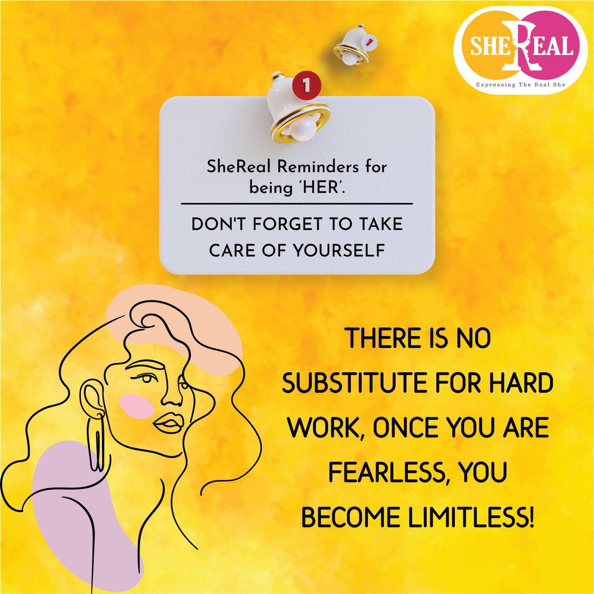 theshereal's tweet photo. Monday morning reminder ⏰
#shereal #womenempowerment #breakthesocietyrules #bebeautifulwithkindness #strongwomen #indianwomen #liveconfidently #focusyourself #mentalpeaceofmind #mentalpeacematters #unfilteredbeauty #embraceyourself #monday #morning #reminder #postivevibes #for https://t.co/dZscUU89pn