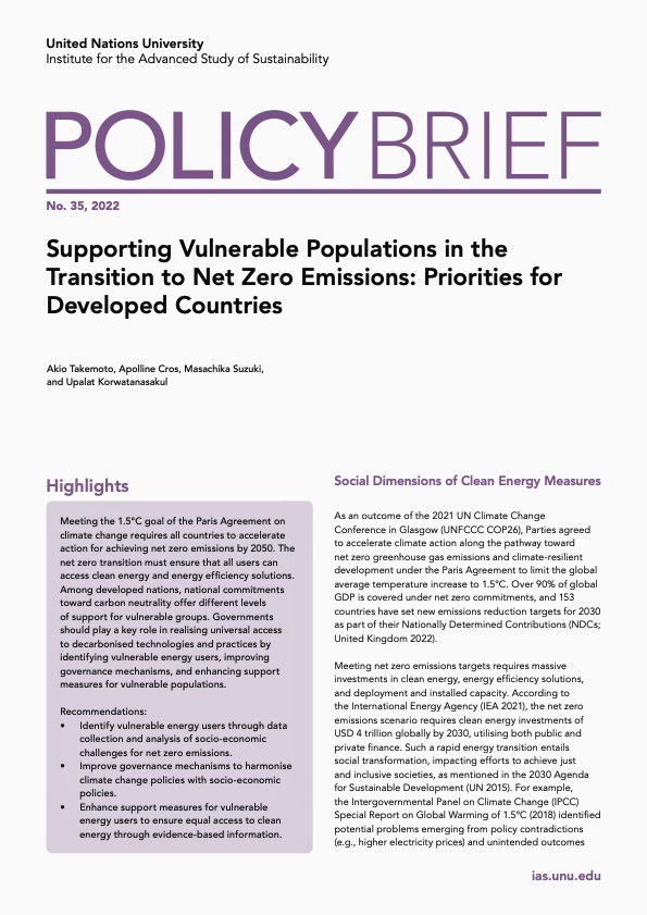 The transition to #NetZero can only be effective if it's inclusive and equitable. 
 
Read our new policy brief on supporting vulnerable groups to ensure equal access to #CleanEnergy 📚

Read here ➡️ buff.ly/3pKFfLa

#SDG7 #SDG10