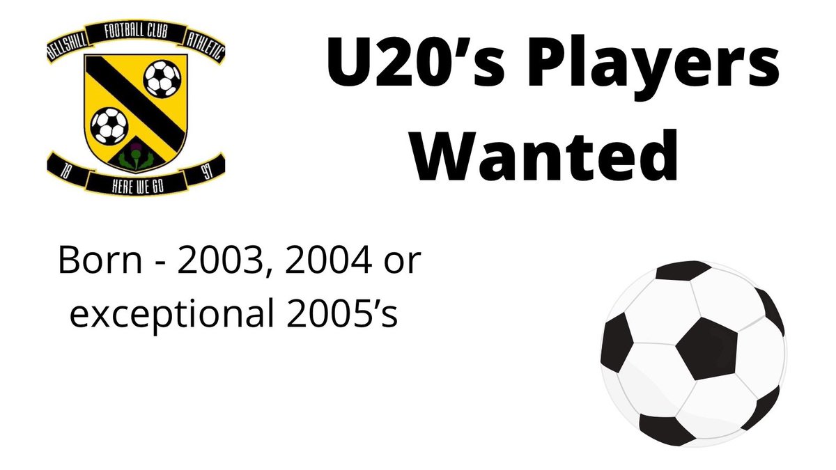 Bellshill Athletic are dedicated to youth development. Recently, K. Aitken, J. Miller, J.Wilson and R. Prentice have all been promoted to the 1st team for spells in the matchday squads, proving that there is a pathway from our boys clubs up to senior football.
#u20 #bellshill