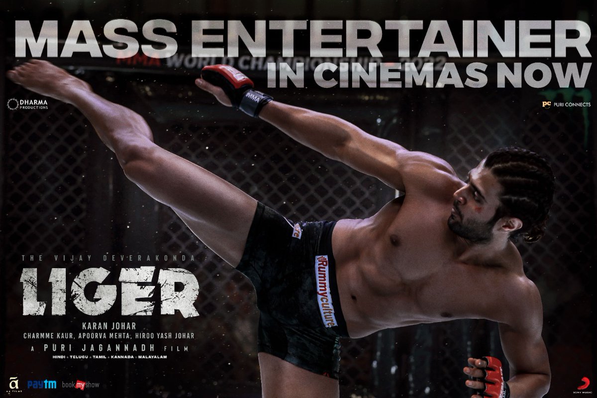 Liger (@ligermovieoffl) on Twitter photo #LIGER Kicks off the First Weekend with the Audience Love ❤️🔥
Enjoy the MASS ENTERTAINER at your nearest cinemas🔥
Book ur Tickets Now!
🎟️ bit.ly/LigerBMS
🎫 m.paytm.me/s_liger
<a href="/TheDeverakonda/">Vijay Deverakonda</a> <a href="/ananyapandayy/">Ananya Panday</a> <a href="/karanjohar/">Karan Johar</a> #PuriJagannadh <a href="/DharmaMovies/">Dharma Productions</a> <a href="/PuriConnects/">Puri Connects</a> #LIGER Kicks off the First Weekend with the Audience Love ❤️🔥
Enjoy the MASS ENTERTAINER at your nearest cinemas🔥
Book ur Tickets Now!
🎟️ bit.ly/LigerBMS
🎫 m.paytm.me/s_liger
<a href="/TheDeverakonda/">Vijay Deverakonda</a> <a href="/ananyapandayy/">Ananya Panday</a> <a href="/karanjohar/">Karan Johar</a> #PuriJagannadh <a href="/DharmaMovies/">Dharma Productions</a> <a href="/PuriConnects/">Puri Connects</a>