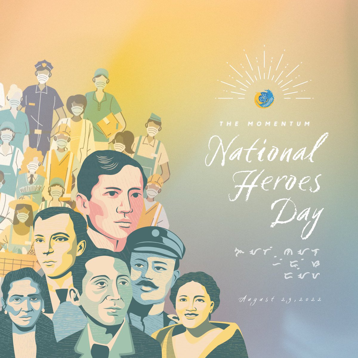 _TheMomentum's tweet photo. 🇵🇭 NATIONAL HEROES' DAY
Kinikilala natin ngayong araw ang mga bayaning Pilipino na patuloy na nagsisilbing puso at kaluluwa ng ating bansa. 
Saludo po kami sa inyo, aming mga bayani!
#TheMomentum
#NationalHeroesDay https://t.co/lUOrBYOiYc