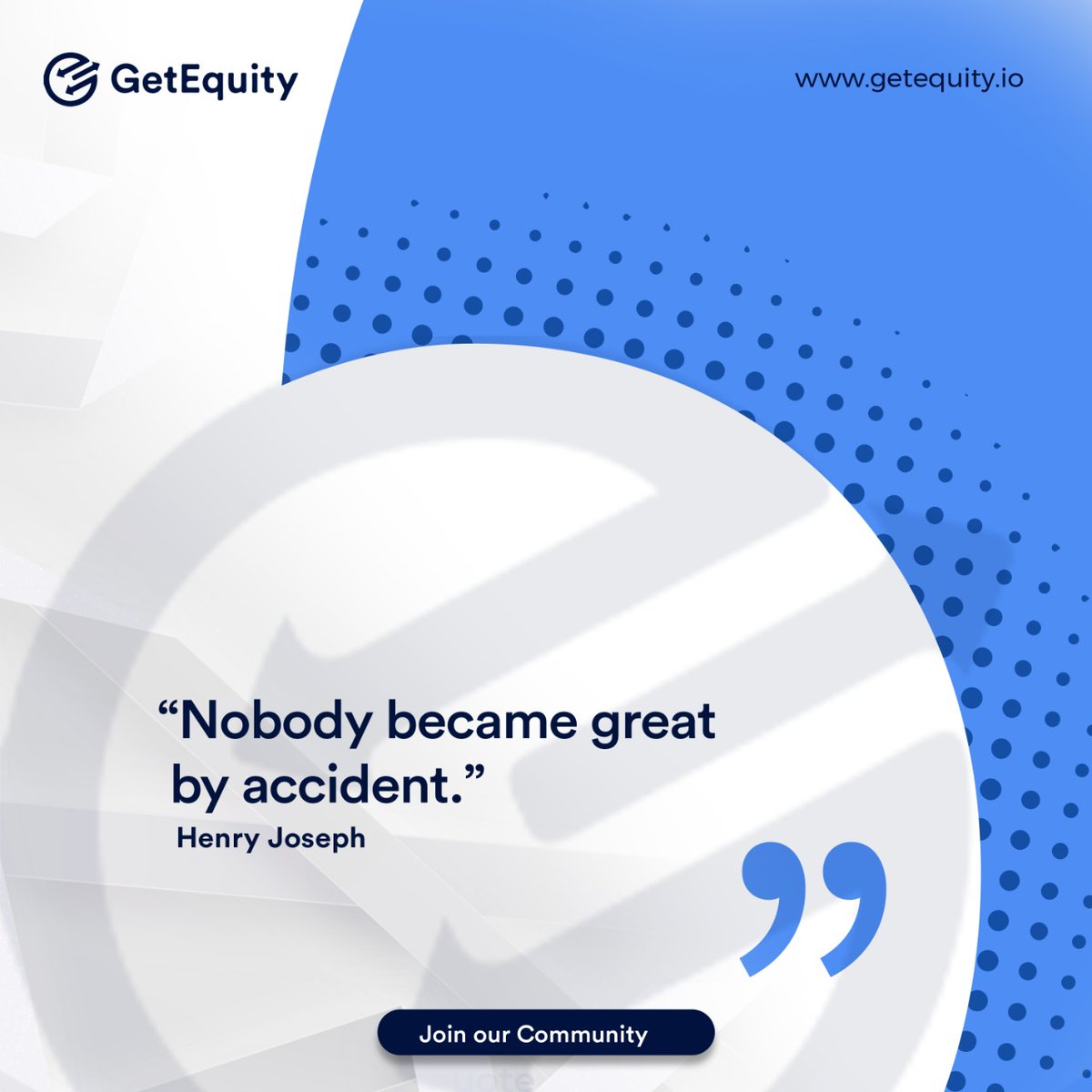 GetEquityKE's tweet photo. Happy New Week!

Some people are born great, some achieve greatness and some have greatness thrust upon them. The choice is yours, nobody became great by accident. 

Visit our website now and become part of something great 
https://t.co/VQ8UhLJ9II

#GetEquity #OwnTomorrow https://t.co/KlLZIWdDKY