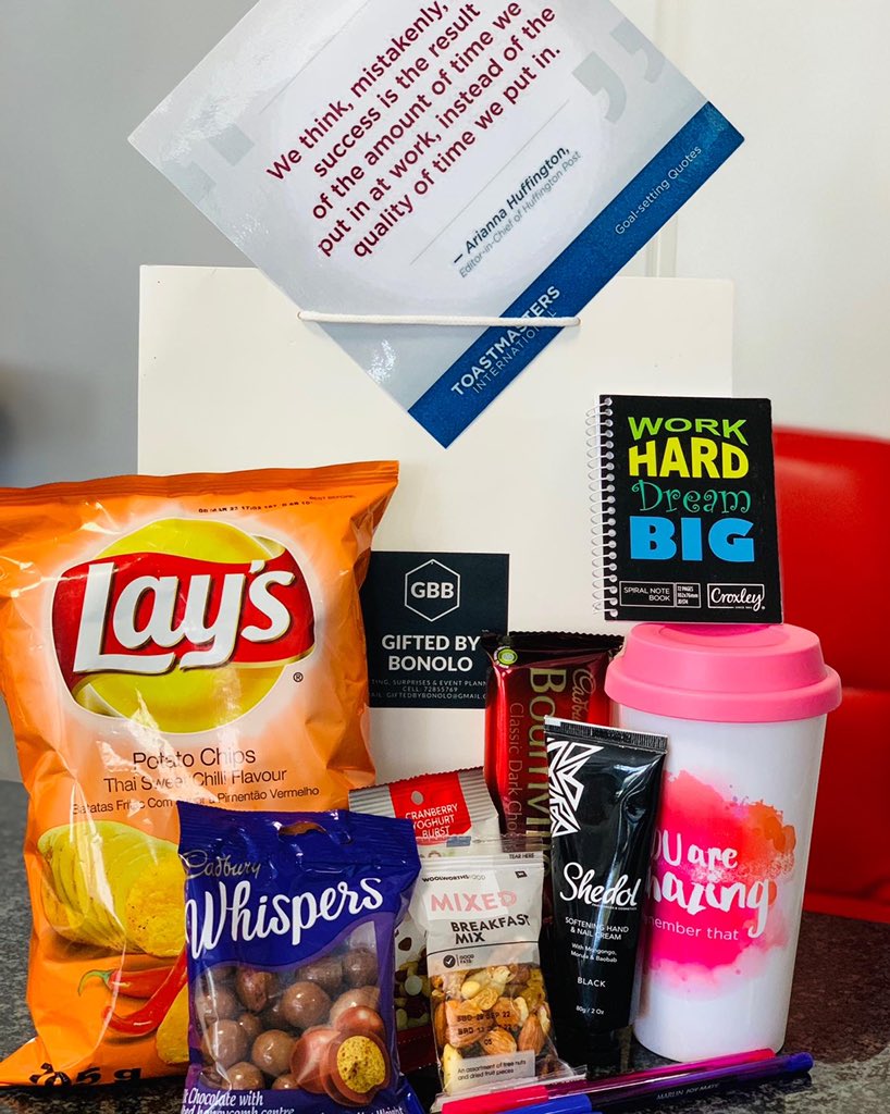 GiftedBonolo's tweet photo. Another week Another Toastmasters meeting this Thursday.
Best Participant Package looked a little something like this ✨
#giftedbybonolo #toastmasters #giftideas #botswana #firstmasters https://t.co/gBpzZiVdcR