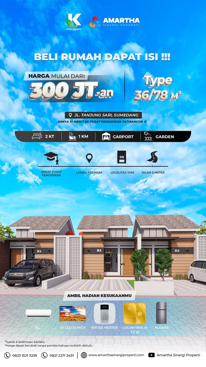 raudhatulaisy1's tweet photo. @hrdbacot Lagi promo nih Ada bonus menarik sama bisa custom design suka-suka, Hargnya mulai dari 300 jutaan aja Bisa KPR lagi, Lokasi di Bandung yaa.. Untuk lebih lanjut bisa lgsg DM yaa 🙋🏻‍♀️
#lapakcot https://t.co/7I493EqVA4