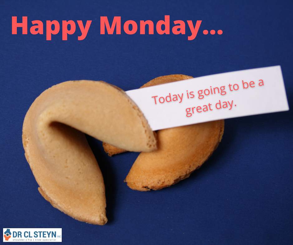 DrCLSteyn's tweet photo. Today is a great day! Why, because it's Monday...and because the cookie says so! #enjoyyourday #happymonday #happytimes #fortunecookie https://t.co/4FTfnAzthV