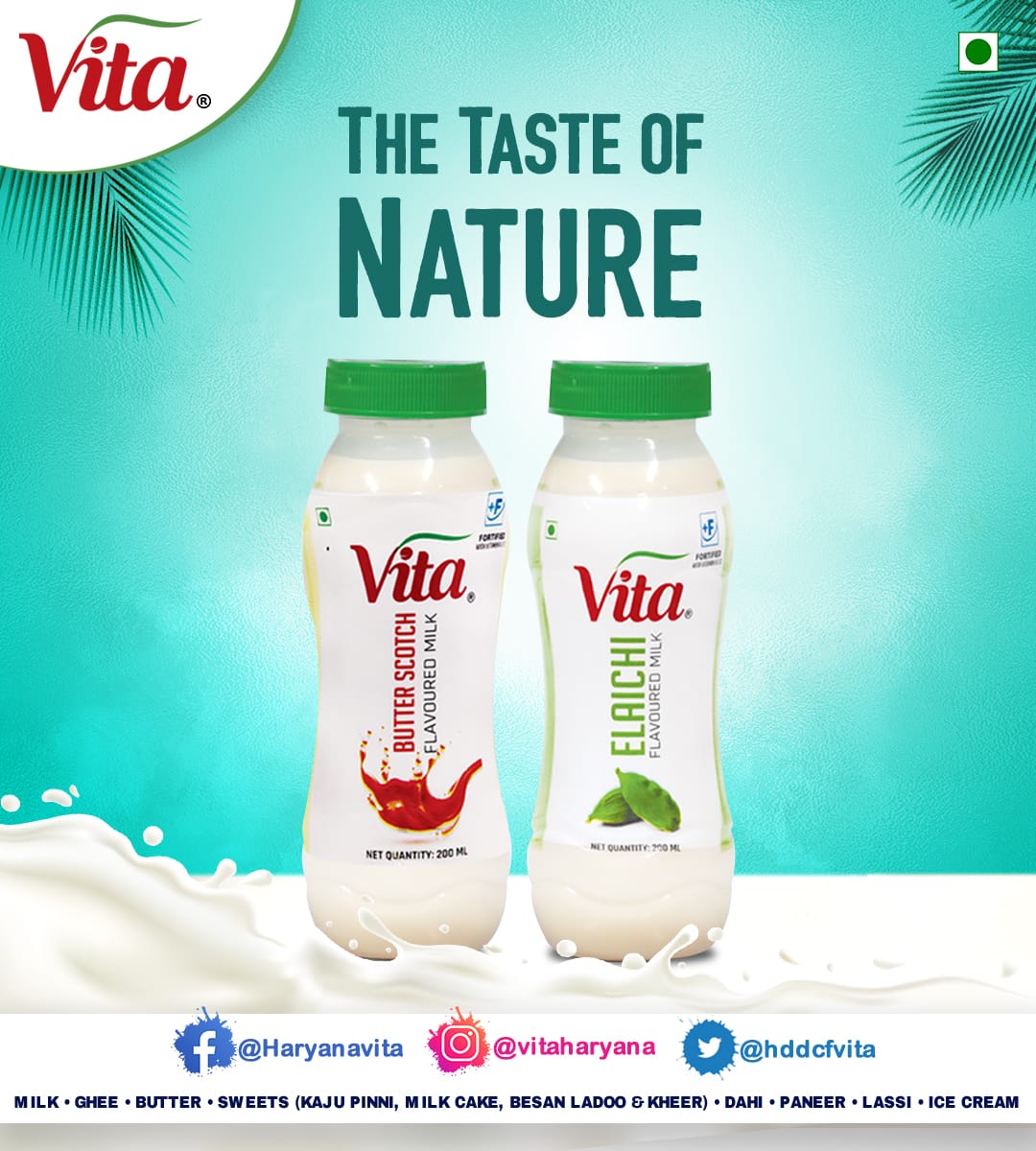 HDDCFVITA's tweet photo. The Taste of Nature
#flavoredmilk #flavoredmilkdrink #butterscotchdrink #elaichi #vitaharyana #vitadiaryproducts #vitafamily #vitadiary https://t.co/njP9OkLBbV