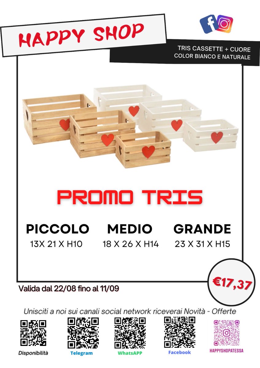 HAPPYSH71344764's tweet photo. Vendita set 3 cassette in legno con cuore sconto extra del 10% https://t.co/VuoSSb51Ar