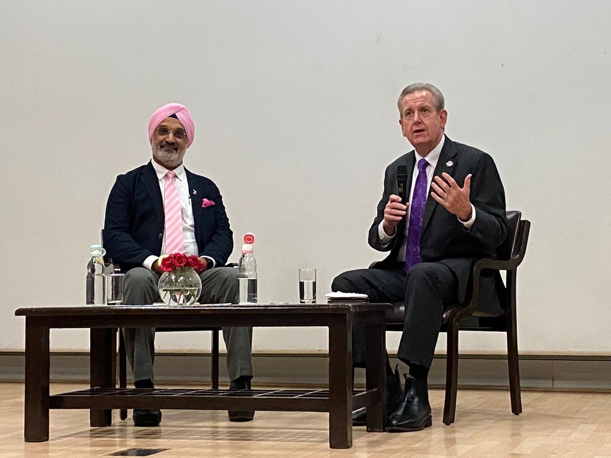 AusHCIndia's tweet photo. Addressed the @Doon_School students in #Dehradun about the growing 🇦🇺🇮🇳 relationship, particularly in education & skills sector. Was pleased by the interest of the students in wanting to know more about study options available in Australia. #StudyinAus #GenZ https://t.co/oaIEhw9Vma