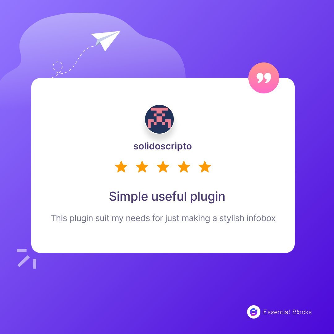 EssentialBlocks's tweet image. ⭐We&apos;re putting a lot of effort into bringing next-level website designing experience to #Gutenberg. These kinds of uplifting feedback truly inspire us to strive even more.🎉 

 #EssentialBlocks #WordPress