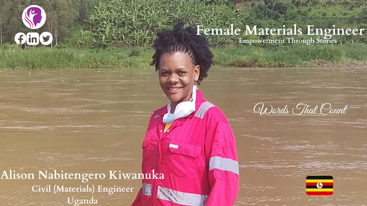 In case you are not sure of what #materialsengineering is about, here is Alison Nabitengero Kiwanuka from Uganda, taking us through her career journey in this #stem field; wordsthatcount.org/female-materia…

#empowermentthroughstories #femaleengineers #civilengineering