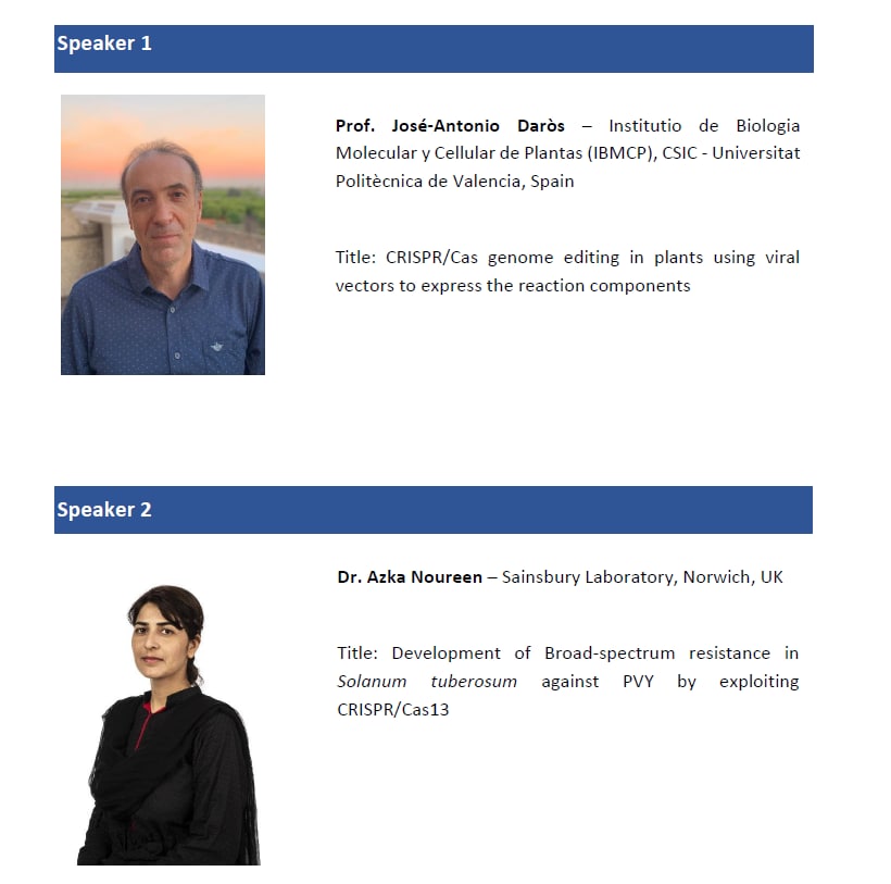 Dr. Götz Hensel (@goehensel) on Twitter photo On Wednesday this week, we continue our <a href="/COST_PlantEd/">@COST_PlantEd</a> WG1 Online Lecture Series about #CRISPR in #plants. This time we have speakers from 
<a href="/IBMCP/">IBMCP - Instituto de Biología Molecular y Celular</a> and <a href="/TheSainsburyLab/">The Sainsbury Laboratory</a>. Registration is still possible following this link: forms.gle/QR1i2EJio8MYh7… On Wednesday this week, we continue our <a href="/COST_PlantEd/">@COST_PlantEd</a> WG1 Online Lecture Series about #CRISPR in #plants. This time we have speakers from 
<a href="/IBMCP/">IBMCP - Instituto de Biología Molecular y Celular</a> and <a href="/TheSainsburyLab/">The Sainsbury Laboratory</a>. Registration is still possible following this link: forms.gle/QR1i2EJio8MYh7…