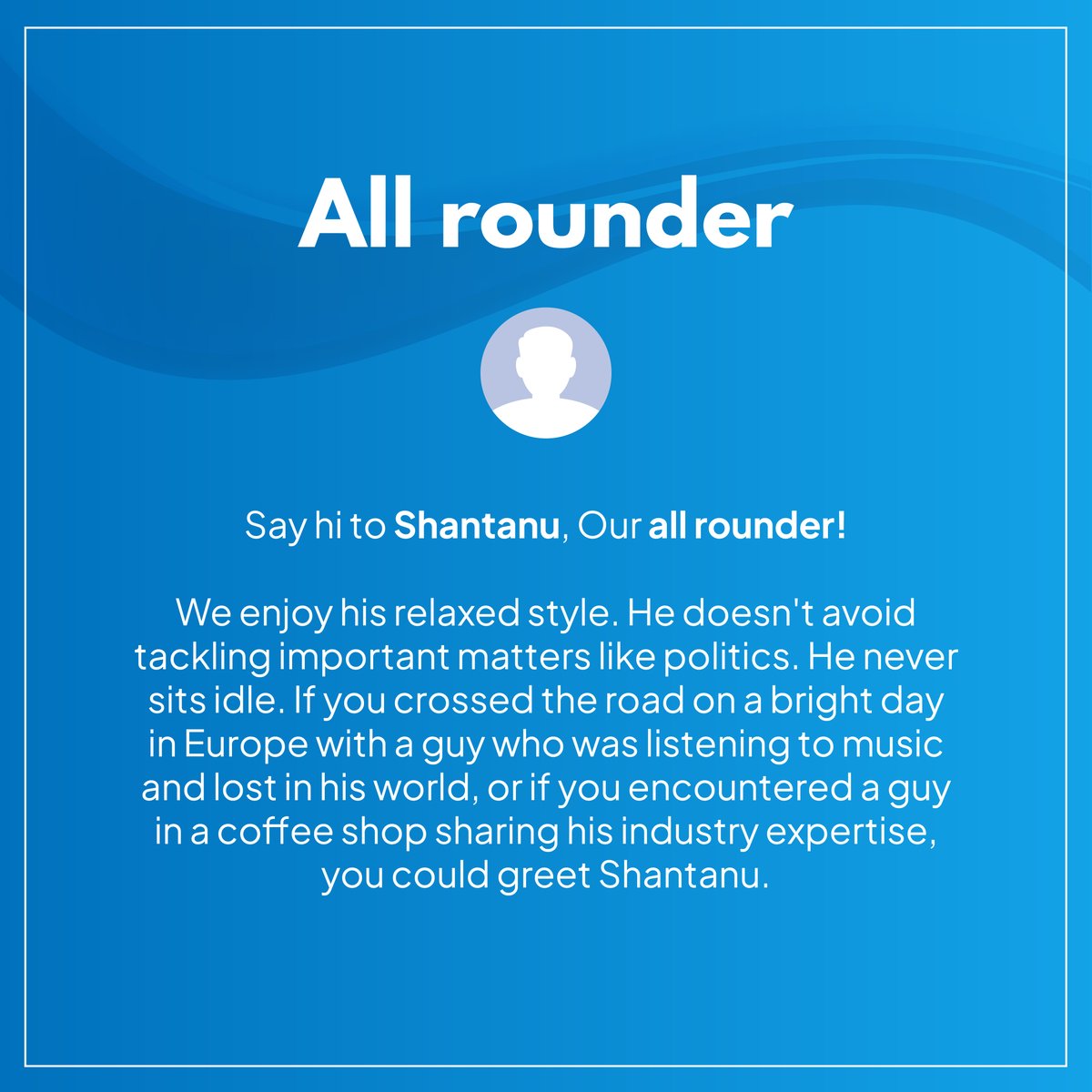 traqo_in's tweet photo. Work life gets easier when you find an All-rounder around you!

#Traqo #Traqoteam #meetourteam https://t.co/UEWLOfQ8Pn