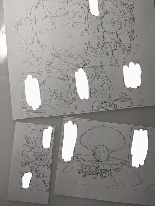 コマの追加と移動のためにページを切り貼りするという物凄いアナログな事してる😅 