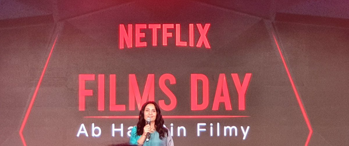 rameshlaus's tweet photo. #MonikaShergill VP - Content @NetflixIndia giving the welcome address..
#FilmsDay https://t.co/W13yc6jY3p