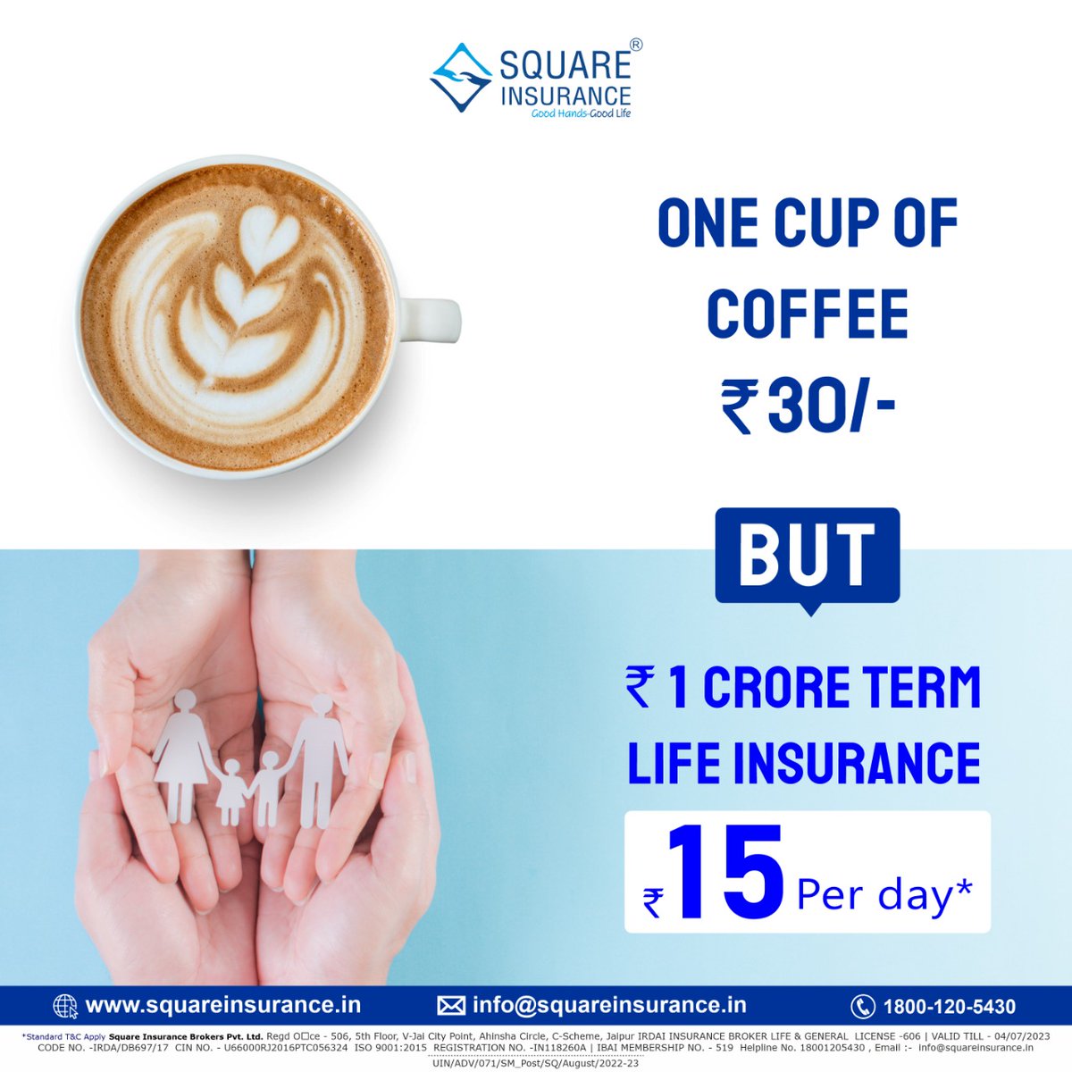 sibpl_gic's tweet photo. Protect Your Family Today!!!
Term Life Insurance is the most economical way to do it.
Visit:- https://t.co/nmOpNYHpjN
#squareinsurance #insurance #brokers #life #plans #lifeinsurancepolicy #lifepolicy #termplans #family #lifeinsurancepolicy #terminsurancepolicy https://t.co/F42FRKuIwk