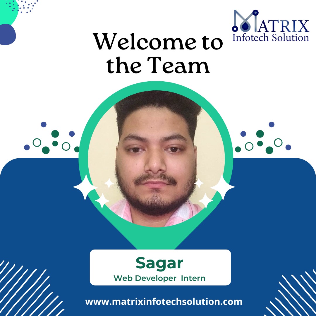 MatrixInfotechs's tweet photo. We are delighted to welcome Sagar B.  to the meet as a Web Developer Intern.
Welcome to the Team, Sagar 

Wishing You all the very best, We look forward to working with you.

#team #webdeveloper #intern #newhiring #teambuilding #welcome #welcometotheteam #reactjs https://t.co/B1s2aGjoQg