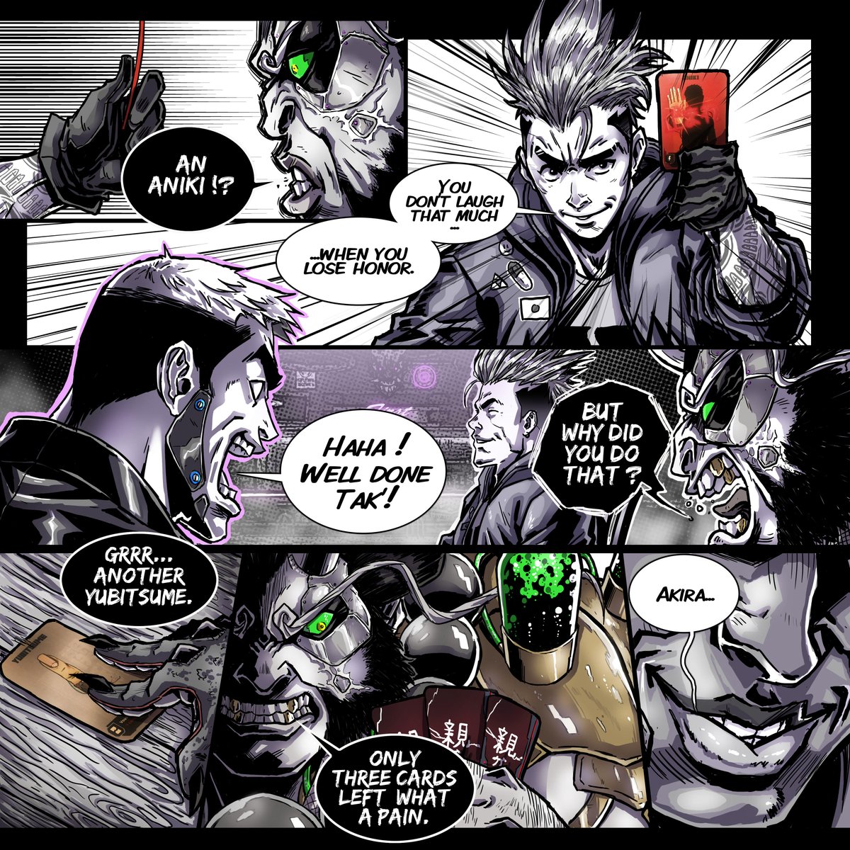 OyabunGame's tweet photo. 📖 OYABUN: FIRST BLOOD 3/5

In this game 🃏 we'll see who gets the last laugh. Never forget to have a long-term strategy!

#manga #Move2Earn https://t.co/9NQEh6yjEP