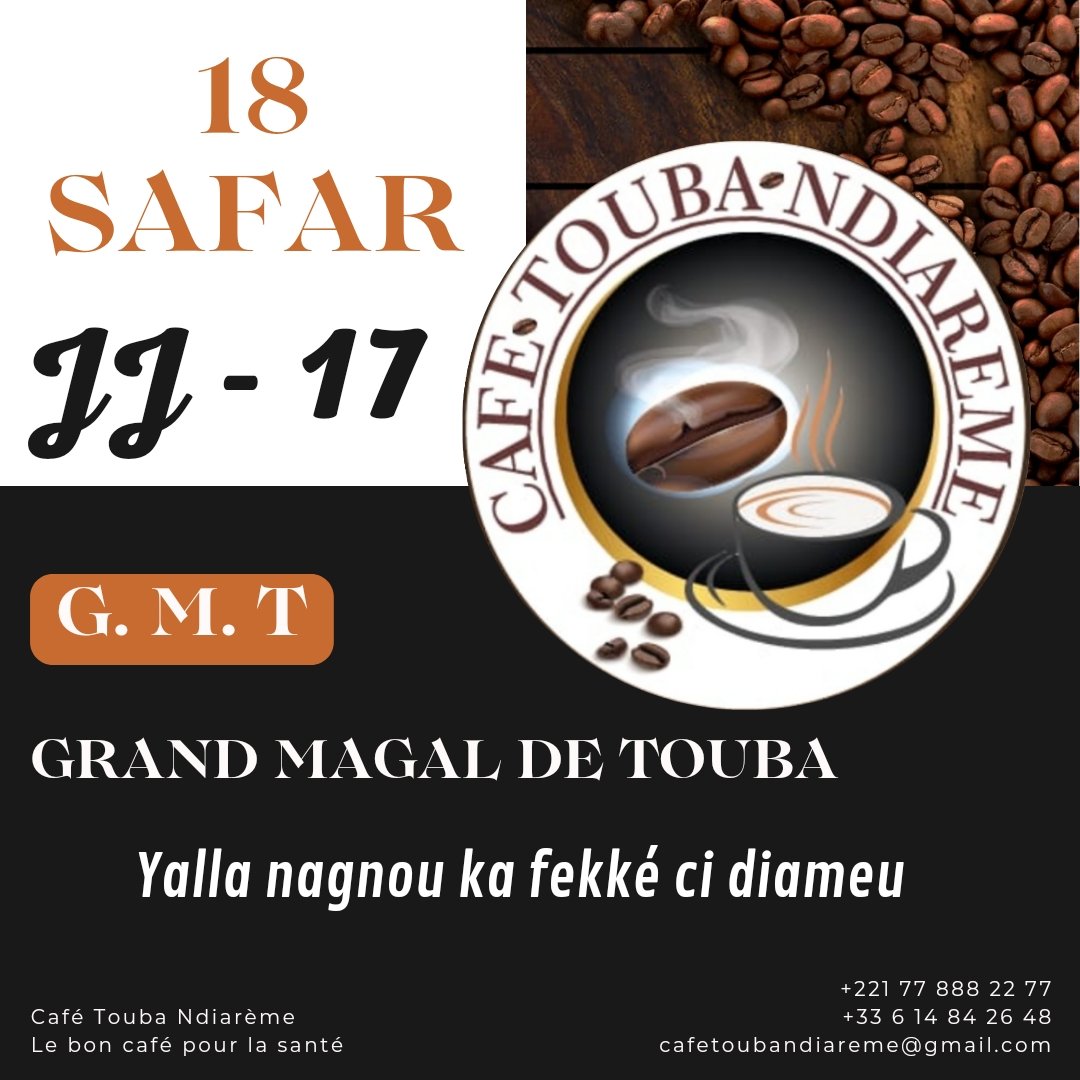 Macif941's tweet photo. #18Safar #magaltouba JJ - 17

@cafe_touba_ndiareme
#le_bon_café_pour_la_santé https://t.co/sfWQNBOAjt