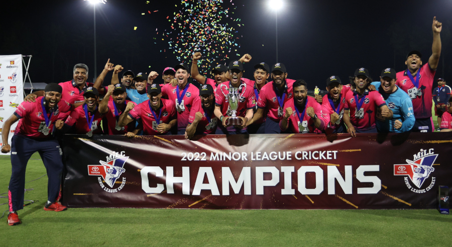 Shadley van Schalkwyk, Andries Gous win 2022 Minor League Cricket Championship with Seattle Thunderbolts - clubcricket.co.za/latestnews/sha… #ClubCricketSA