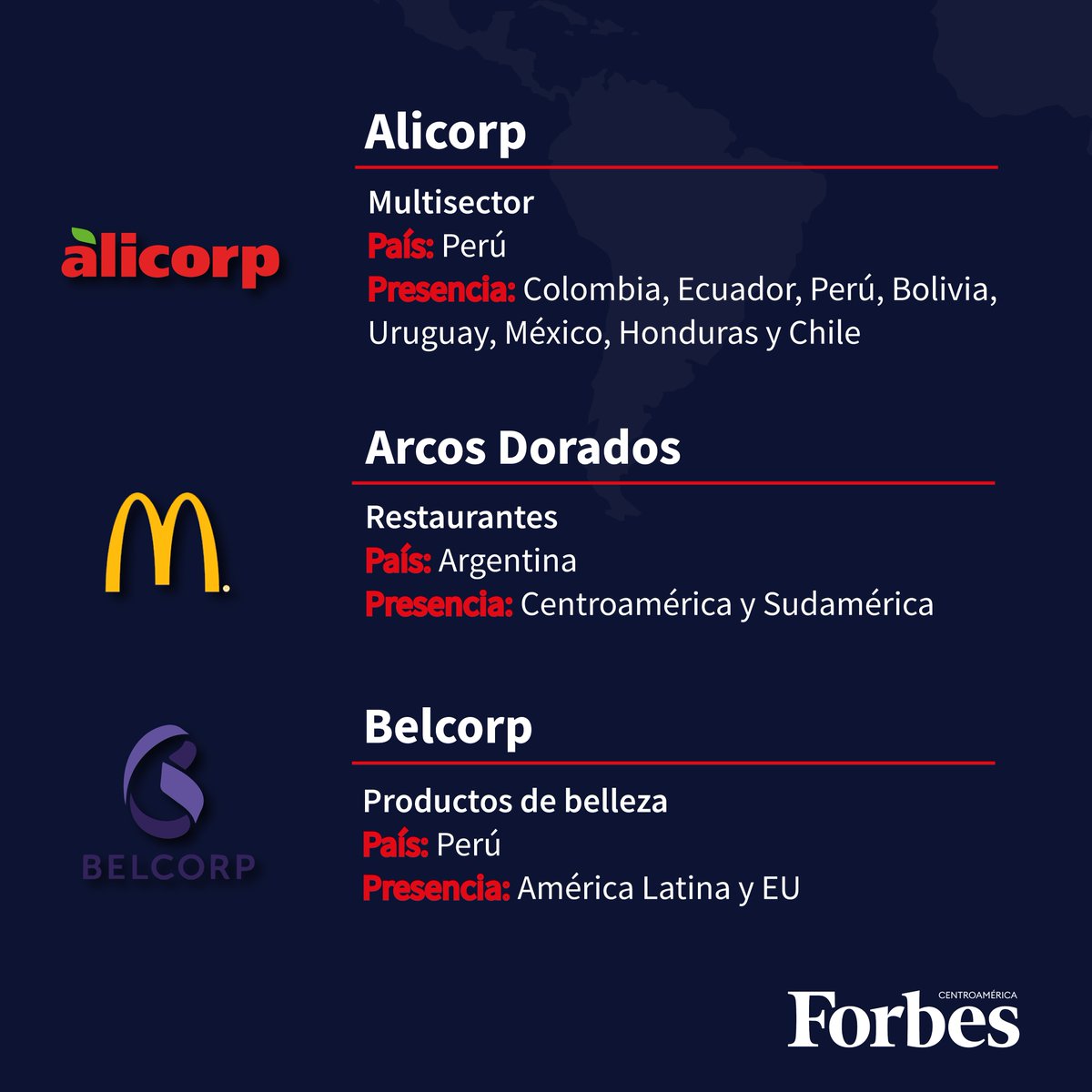Forbes_CA's tweet photo. #Multilatinas Con todo en contra, estas empresas despliegan estrategias que les permitan consolidarse y continuar su expansión regional. 

Conozca la lista completa en nuestra revista https://t.co/XrID6ynIHj https://t.co/TPOAzNWJxI