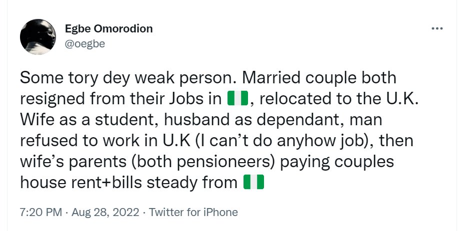 Read_newsonline's tweet photo. Twitter user narrates how a Nigerian man refused to get a job to assist his student wife after they relocated to the UK - https://t.co/ECT6CcgeFw https://t.co/zSYzbl1ILe
