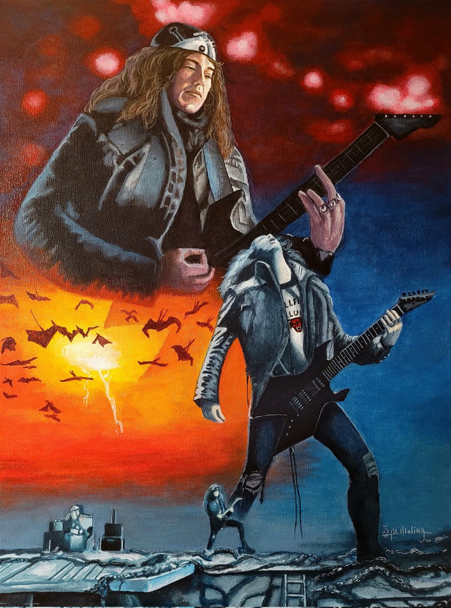 ArtByAlMolina1's tweet photo. This is the latest painting I've been working on for the last few weeks, I wanted to have something new for Giganticon coming up in Killeen, I call this painting "Chrissy, this is for you" #artbyalmolina #strangerthings #eddiemunson #josephquinn #mostmetalever #metallica https://t.co/ezTa8UA0PH