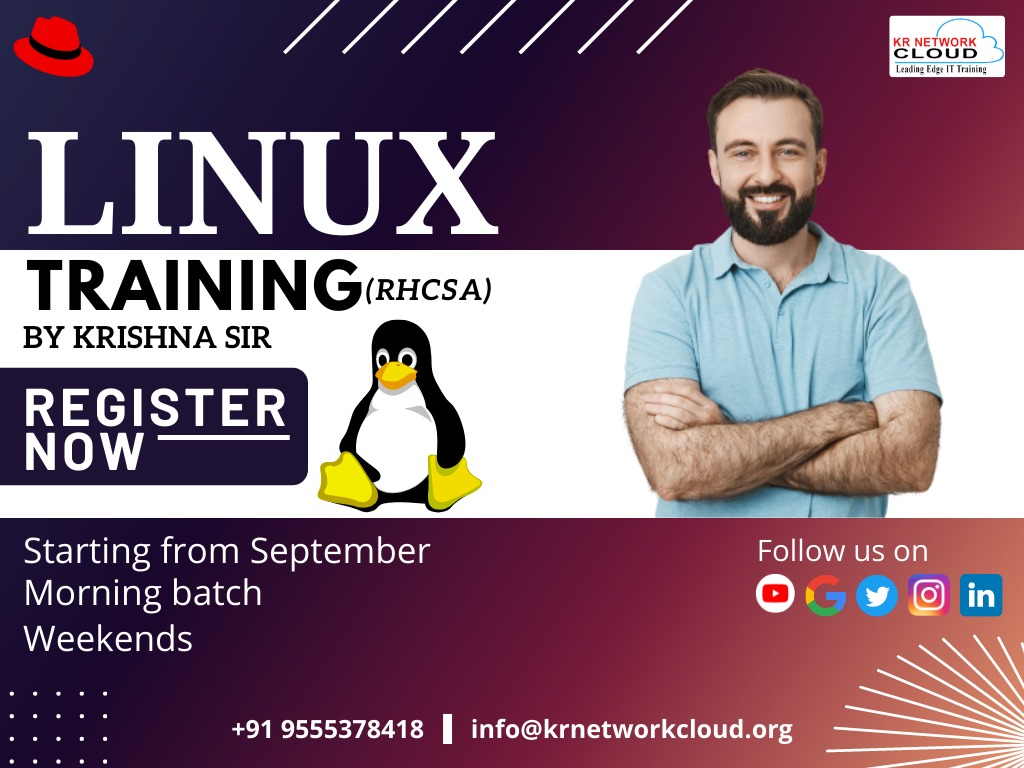 KRNetworkCloud1's tweet photo. We are going to start a new batch for the RHCSA

Call or WhatsApp: +91 9555378418
Mail: info@krnetworkcloud.org

#krnetworkcloud #linux #rhcsa #redhat #elearning #course https://t.co/H6Pmcaaydm
