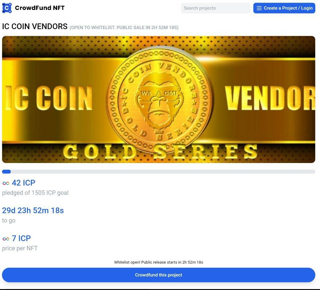 👉 Crowdfund holders mint is live , Whitelist mint open at 3pm bst 

#ICP #Dfinity