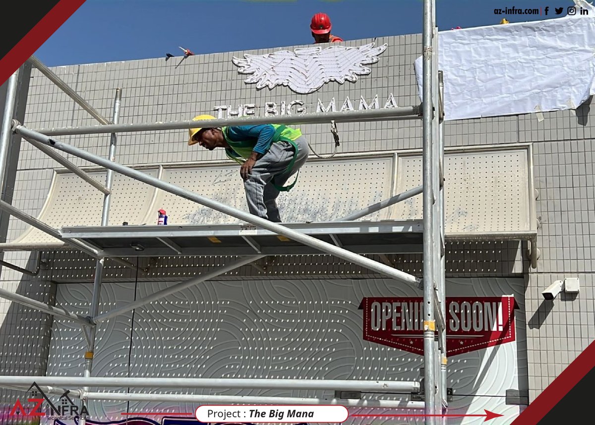 azinfrauae's tweet image. Signboards being setup Thebigmamauae store opening soon at Dubai Internet City

#interiordesign #outletdesign