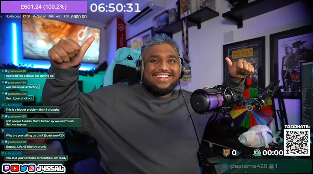 GOAL 2 HIT! We've currently raised £600 in 13hrs for @VersusArthritis which is MENTAL! 

Come through, and let's see these final hours through. I am knackered, but i'm not giving up. LET'S GOOOO! 

LIVE @ twitch.tv/j45sal | #Twitch