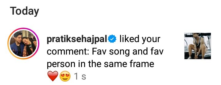 S_hining_star_'s tweet photo. First time @realsehajpal liked my comment on instagram!!

It's the best feeling 🥺❤️
Love you my pratz 💜⚡✨

#PratikSehajpal #PratikFam
#Shretik https://t.co/nMe3xY9AFb
