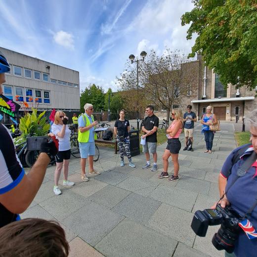 XRHavering's tweet photo. 🚲YESTERDAY'S PROTEST RIDE🚲

We made our demands very clear and are looking forward to cleaner air and safer cycling infrastuctures for the borough and all its residents. #Havering #LetHaveringCycle #CleanAir #ActNow #DemandBetter @lbofhavering @haveringcyclists https://t.co/Ee7hsnRSEI